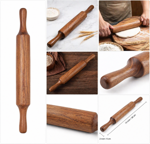 Solid Wood Eco-Friendly Belan Kitchen Dough Roller Roti Maker Non-Stick Baking Tool Dishwasher Safe Made in Rajasthan - Product Image 2