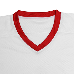 Jersey de Hockey sobre Hielo Rojo y Blanco de Estilo Moderno, Uniforme de Equipo Personalizado por Sublimación para Partidos y Entrenamientos, Jersey con Logotipo Personalizado - Product Image 6