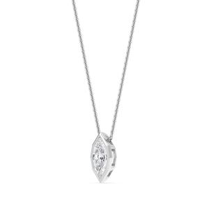 Moderno Colgante de Oro Blanco de 9K con Diamante Creado en Laboratorio de 1.06 CTW, Corte Marquesa Escalonado, Gema de Lujo para Mujer, Ideal para Ocasiones Especiales - Product Image 2