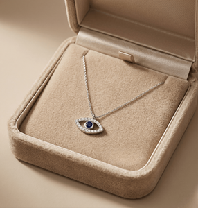 จี้เพชรโมอิสซาไนต์ทรงตาแบบกำหนดเอง VVS D สำหรับผู้ชาย สร้อยคอเงินแท้ 925 ชุบโรเดียม สายปรับได้ เครื่องประดับชั้นดี ของขวัญสำหรับงานปาร์ตี้ - Product Image 3