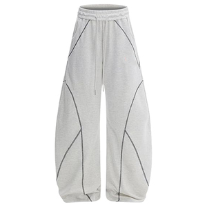 Pantalon Baggy Homme Femme Rayé Ample Coupe Large Streetwear Personnalisable Impression Logo Broderie Fournisseur - Product Image 2