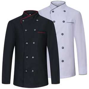 Chaqueta de Chef para Restaurante, Uniforme de Cocina, Algodón, Logotipo Personalizado, Doble Botonadura, Antiarrugas e Impermeable, Venta al Por Mayor - Product Image 1