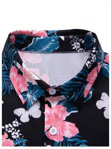 Conjunto de Camisa de Manga Corta con Estampado y Pantalones Cortos de Playa para Hombre, Combinación Casual de Verano para Vacaciones, Top Colorido, Conjunto de Dos Piezas para Hombre - Product Image 3