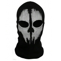 Balaclava unisexe en polyester ignifuge noir à motif crâne blanc imprimé par sublimation, couleur personnalisée, haute qualité
