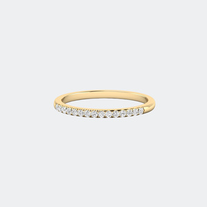 Anillo de media eternidad con pavé de corte redondo de 0.15 quilates - Product Image 1