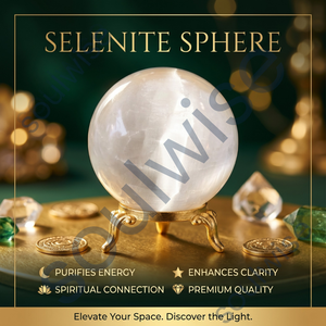 Sphère de cristal blanc naturel polie flottante, boule de pierre précieuse ronde par Soulwise pour la décoration intérieure et la collection de cadeaux - Product Image 3