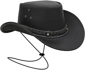 Sombrero Vaquero de Cuero Genuino Hecho a Mano, Sombrero de Viaje Premium para Hombres, Mujeres y Aventureros - Product Image 4