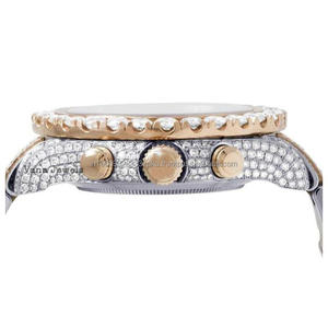 Lujoso reloj de pulsera automático con diamantes de moissanita para hombre, esfera de cristal de acero inoxidable de alta calidad, estilo Hip Hop completamente helado - Product Image 5