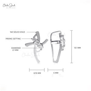 Distribuidor Mayorista de Joyería: Colgante Minimalista de Oro Sólido de 14k con Diamante de Corte Redondo de 3 CTW, Claridad I1-I2 - Product Image 2