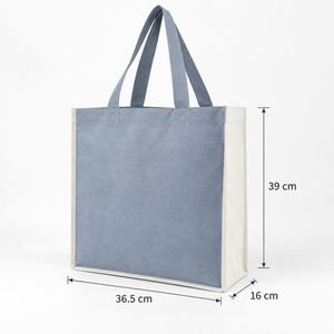 Sac fourre-tout promotionnel en coton recyclé laminé 140 GSM pour événements, expositions, cadeaux promotionnels, logo personnalisé, vente en gros, OEM - Product Image 2