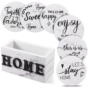 Aqdus Saleem <b>Ceramic</b> Home Planter & <b>Coaster</b> Set-Mid Century Modern Rectangle Design Wholesale Dcor Supplier India - Product Image 1