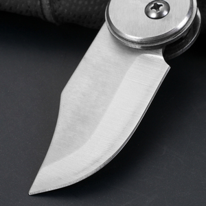 Navaja Plegable con Hoja de Acero Inoxidable de 20.8cm, Punta de Gota, Perilla de Pulgar, Mango de Madera, Diseño Artístico - Product Image 4