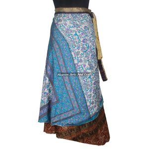 Nueva Falda de Seda con Estampado Veraniego para Niñas, Estilo Boho, Multicolor, Cómoda, Estilo Hippie, Talla Única, Estilo Gitano - Product Image 1