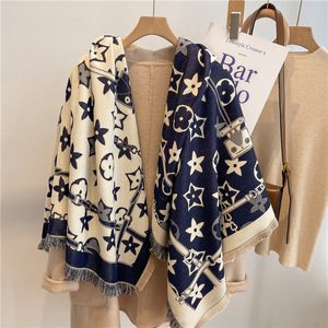 Elegante Bufanda Larga de Cachemira Gruesa y Cálida para Mujer, con Diseño de Puntos, Pashmina Juvenil de Doble Cara, Suave y Grande, para Invierno - Product Image 4