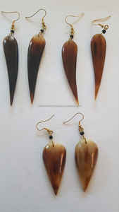 Joyería de tendencia pendiente hecho a mano joyería de moda geométrica pendientes de cuerno de búfalo forma de personalización mejor calidad - Product Image 2