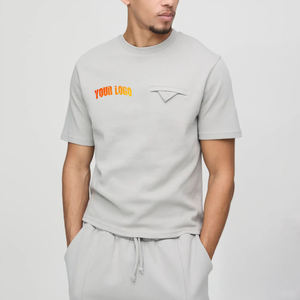 เสื้อยืดผู้ชายไซส์ใหญ่ทรงหลวม น้ำหนัก 200 กรัม ผ้าฝ้าย 100% สกรีนโลโก้ดิจิตอลตามสั่ง ขายส่ง เสื้อยืดฮิปฮอปเปล่าขายส่ง - Product Image 4