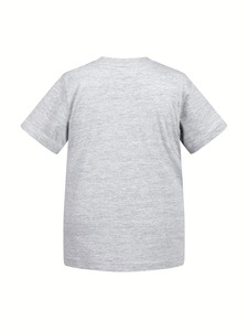 T-shirt décontracté pour homme 100 % coton, couleur unie, col rond, manches courtes, coupe classique, en jersey tricoté, sans motif - Product Image 2
