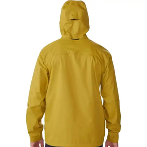 Chaqueta cortavientos con capucha y cremallera de un cuarto, 100% poliéster, resistente al viento, con forro de malla, impermeable, con impresión por sublimación, para hombre. - Product Image 3