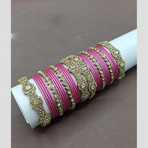 Fashion Jewelry <b>Sets</b> Sparkling Crystal Stone Fancy <b>Bangles</b> for Wedding & Festive Wear - Product Image 1