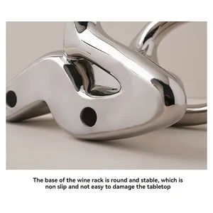 Handmade Metal Bottle Display Stand Artistic <b>Iron</b> Home DecorModern Metal Waterproof 5L Wine Holder Boat Shape Decorative Bottle - Product Image 5
