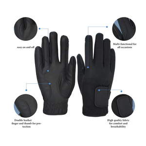 Fabrica guantes de equitación de primera calidad a precio económico para unisex en color sólido. - Product Image 4