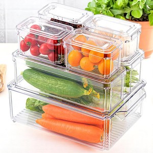7-Piece Airtight Fridge <b>Storage</b> <b>Container</b> Set for <b>Kitchen</b> Organization BPA-Free Food <b>Storage</b> Boxes with Lids Stackable. - Product Image 1