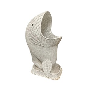 Panier de rangement en rotin tressé à la main motif baleine grise, écologique, pour pot de fleurs d'intérieur, bac à jouets pour chambre d'enfant, décoration de crèche - Product Image 1
