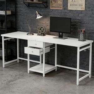 Scrivania da Ufficio Multifunzionale per Due Persone con Spazio di Archiviazione per Studio o Utilizzo del Computer - Product Image 3