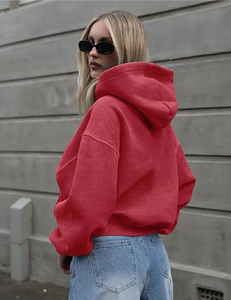 High Quality Plain <b>Hoodies</b> No <b>String</b> Cropped Hoodie Men Custom Blank Cotton Oversized Pullover Hoodie - Product Image 1