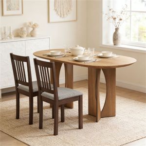 Set di 2 Sedie da Pranzo Grigie per Cucina e Soggiorno - Product Image 1