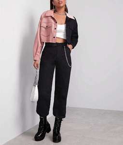 Wholesale New Arrival Women Summer Apparel Ladies Fashion Washed <b>Denim</b> <b>Jackets</b> Streetwear <b>Crop</b> <b>Denim</b> <b>Jackets</b> - Product Image 2