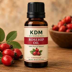 Aceite de Rosa Mosqueta 100% Puro Prensado en Frío para el Cuidado de la Piel, el Cabello y el Cuerpo - Antienvejecimiento, Nutritivo e Hidratante KDM Enterprises Haryana - Product Image 1