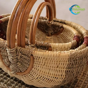 PHU HAO Customizable Vintage Natural RATTAN Handcrafted Eco-Friendly Harvest Picnic <b>Basket</b> for Fruit Harvest <b>Bread</b> Storage - Product Image 6