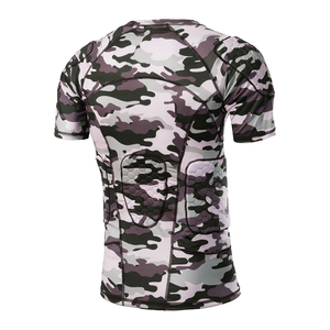 <b>Men's</b> Camouflage <b>Compression</b> <b>Shirt</b> Short Sleeve Crew Neck Moisture Wicking Breathable Quick Dry Fitted Sport Top - Product Image 4