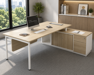 Sistema de Oficina AY, Mesa de Director Comercial Moderna en Forma de L de 7 Pies, Modelo V-B-SWE 2162 (E), Fabricada con Tablero de Aglomerado y Melamina - Product Image 4