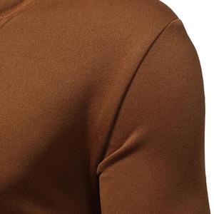 <b>Men's</b> Hoodies with Heat-Transfer Printing High Quality Polyester Fleece <b>Men</b> Winter Solid Stand Collar Customized Print Logo - Product Image 2