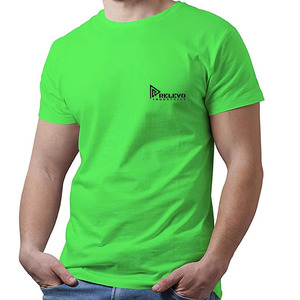 Camiseta de Manga Corta Verde para Hombre Relevo Industries, Corte Regular, Cuello Redondo, Logotipo Estampado en la Espalda, Estilo Casual - Product Image 5
