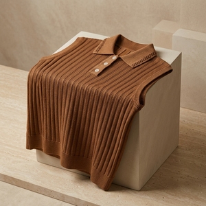 Chaleco Polo Informal y Cómodo de Punto Acanalado (P8T26207) - Product Image 5