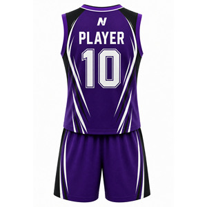 Conjunto de Uniforme de Baloncesto Morado de Diseño Personalizado, Fabricante de Ropa Deportiva para Equipos, Jersey y Pantalones Cortos Sublimados OEM ODM, Nofyan Ind Uniforms - Product Image 1