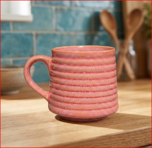 Taza de Café de Cerámica Acanalada Vintage con Efecto Horno, Apta para Microondas, para Hogar, Oficina, Regalo - Product Image 6