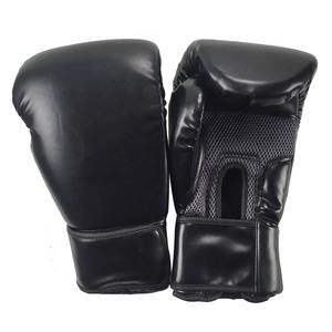 Gants de boxe professionnels en cuir personnalisés pour l'entraînement, gants de combat noirs avec sangles ajustables - Product Image 2