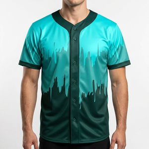 Camiseta de Béisbol para Entrenamiento, Ligera, Transpirable, de Secado Rápido, de Poliéster, Uniforme Personalizado para Equipos - Product Image 2