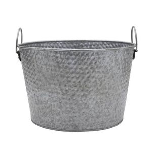 Maceta y jardinera de metal galvanizado con forma rectangular para decoración de jardín y hogar, artesanía decorativa para exteriores. - Product Image 5