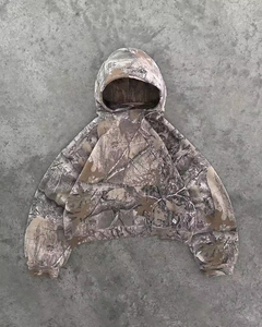 Ensemble sweat-shirt et pantalon de survêtement évasé style streetwear vintage, avec logo brodé personnalisé en patchwork, tissu doux de haute qualité - Product Image 1