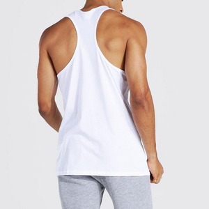 Wholesale 100% Cotton Sleeveless <b>Tank</b> <b>Top</b> for Men Quick Dry Breathable Gym Vest for Fitness Training Custom Logo Print Solid <b>Top</b> - Product Image 2