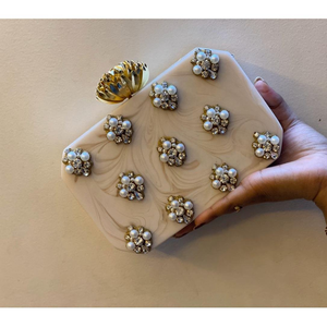 Handmade High Vintage Metal Clutch for Women Mid Century Trending Quality Hand Clutch Bag for Evening Bag Wedding <b>Bridal</b> Shower - Product Image 4