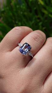 Cushion Cut Sapphire Ring Prong Setting Women's Engagement Classic Gemstone Ring IGI Certified - Product Image 6