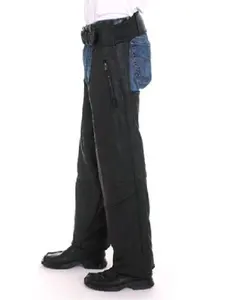 HMB-340A摩托车男女通用皮鞋素色风格CHAP黑色机车裤