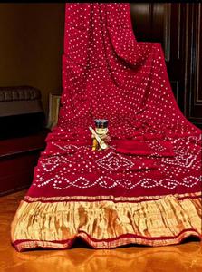 Premium Modal Gajji Silk Bandhej <b>Saree</b> with Royal Ethnic Appeal - Product Image 2