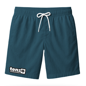 Shorts de sport décontractés pour hommes en toile, motif uni, logo personnalisé, séchage rapide, respirant, taille haute, fermeture à cordon, vêtements de plage - Product Image 5